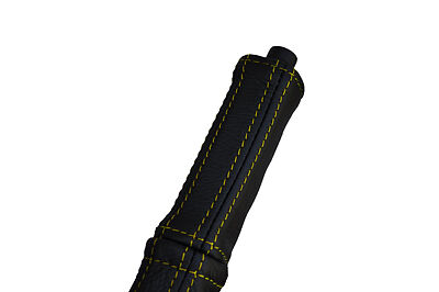 yelllow stitch FITS LANCIA DELTA 79-94 LEATHER HANDBRAKE HANDLE COVER ONLY