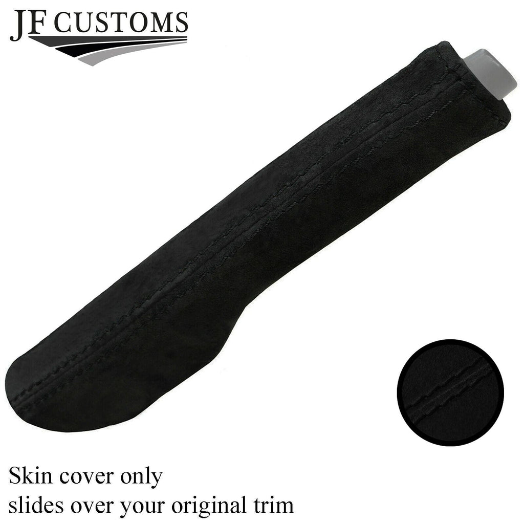 BLACK STITCH REAL SUEDE HANDBRAKE GAITER FITS VW GOLF MK5 V 2003-2009 CUSTOM NEW
