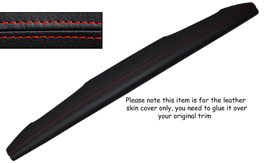 RED STITCH TOP DASH DASHBOARD LEATHER SKIN COVER FITS JAGUAR DAIMLER 250 V8