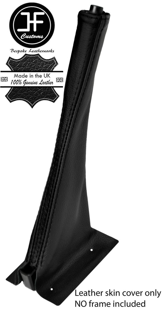 BLACK & BLACK STRIPE HANDBRAKE GAITER LEATHER COVER FITS FIAT SEICENTO 98-04