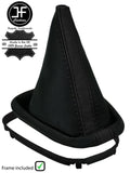 BLACK  BLACK STRIPE LEATHER GEAR GAITER+PLASTIC FRAME FOR TOYOTA AYGO 05-13