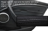BLACK STITCH 2X FRONT DOOR CARD TRIM COVERS FITS RENAULT MEGANE MK3 08-13 5DR