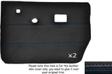 BLUE STITCH 2X REAR FULL DOOR CARD SKIN COVERS FITS HUMBER SCEPTRE MK1 MK2
