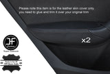 BLACK STITCHING 2X REAR DOOR ARMREST COVERS FITS AUDI Q3 2012-2016 CUSTOM NEW