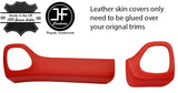 RED  TOP GRAIN LEATHER TWO PIECE DASH KIT TRIM COVERS FOR CITROEN C1 14-19