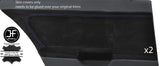 PURPLE STITCH 2X REAR DOOR CARD SUEDE COVERS FOR BMW E36 SALOON TOURING STYLE 2