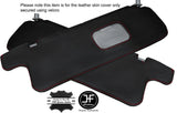 RED STITCH 2X SUN VISORS LEATHER COVERS FITS MITSUBISHI PAJERO SHOGUN 91-98