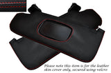 RED STITCH 2X SUN VISORS LEATHER COVERS FITS ALFA ROMEO GIULIETTA 10-14