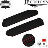 RED CROSS STITCH LEATHER 2X SUN VISOR COVERS FITS JEEP WRANGLER TJ 98-06