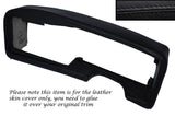 BLACK STITCH DASHBOARD BINNACLE LEATHER SKIN COVER FITS LOTUS EXCEL 83-91