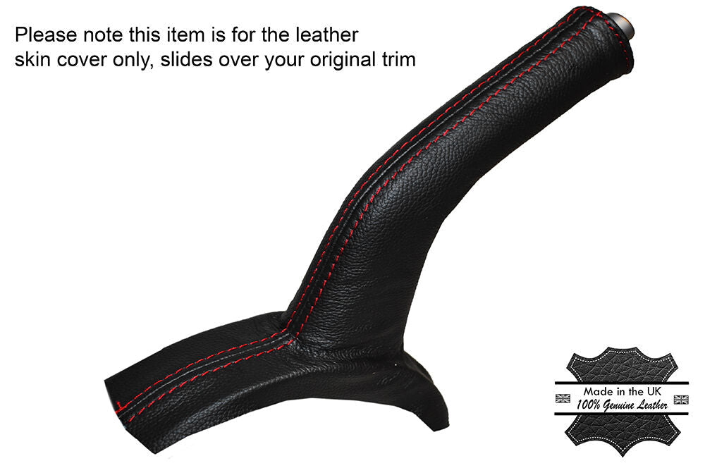 RED STITCHING LEATHER SKIN HANDBRAKE GAITER FITS KIA VENGA 2010-2015 CUSTOM NEW