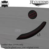 DSG2 D RED STITCH 3X DOOR HANDLE LEATHER SKIN COVERS FOR BMW X6 E71 E72 07-14