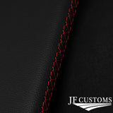 RED CROSS STITCH LEATHER 2X SUN VISOR COVERS FITS MERCEDES C CLASS W205 14-18