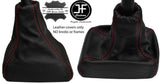 RED STITCH LEATHER GEAR GAITER FITS VAUXHALL OPEL CAVALIER VECTRA A CALIBRA