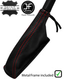 RED STITCH LEATHER HANDBRAKE GAITER + METAL FRAME FOR TOYOTA CELICA 1979-1981