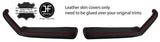 RED STITCH 2X DOOR HANDLE ARMREST LEATHER COVERS FOR VW GOLF MK1 CABRIO