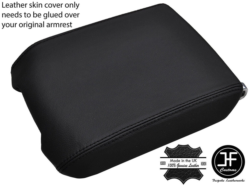 BLACK STITCH FOR LAND ROVER RANGE VOGUE L322 02-09 GENUINE LEATHER ARMREST COVER