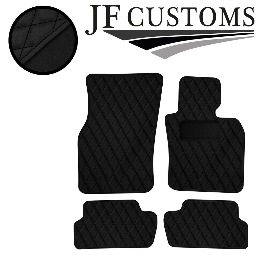 BLACK DIAMOND STITCH VINYL 4X TAILORED FLOOR CARPETS FOR BMW MINI F56 13-21 JF1