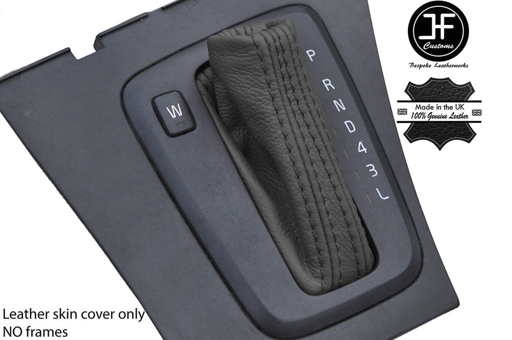 DARK GREY TOP GRAIN REAL LEATHER AUTOMATIC GEAR GAITER FITS VOLVO V70 S60 00-04