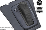 DARK GREY TOP GRAIN REAL LEATHER AUTOMATIC GEAR GAITER FITS VOLVO V70 S60 00-04