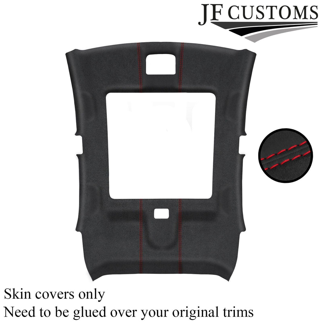 RED STITCH D GREY SUEDE SUNROOF HEADLINER COVER FITS HONDA CIVIC MK9 12-15