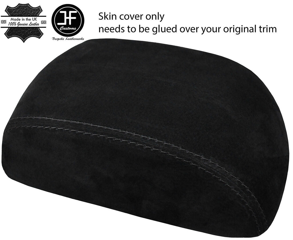 BLACK STITCHING REAL SUEDE ARMREST LID COVER FOR TOYOTA HILUX 2006-2016
