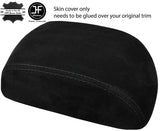 BLACK STITCHING REAL SUEDE ARMREST LID COVER FOR TOYOTA HILUX 2006-2016