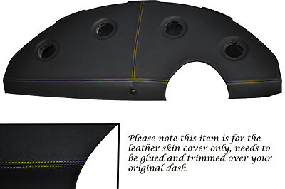 YELLOW STITCH FITS VAUXHALL OPEL VX220 VX 220 00-05 DASH DASHBOARD LEATHER COVER