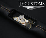 CREME STITCH LEATHER 2X CAR KEY HOLDER PROTECTOR FITS VW EOS 2006-2013