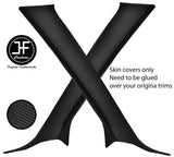 BLACK STITCH 2X A PILLAR CARBON VINYL COVER FOR MITSUBISHI LANCER EVO 10 X