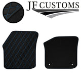 L BLUE  DIAMOND STITCH VINYL 4X TAILORED FLOOR CARPET FOR VW UP 5DR 12-21 JF1