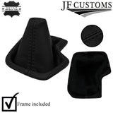 BLACK STITCH LEATHER AUTO AUTOMATIC GEAR GAITER + FRAME FOR HYUNDAI I10 14-19