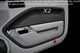 BLACK STITCH 2X DOOR CARD LEATHER SKIN COVERS FITS FORD MUSTANG 2005-2009