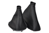FITS FIAT COUPE 16V 20V TURBO GEAR & HANDBRAKE GAITER WHITE CUSTOM NEW