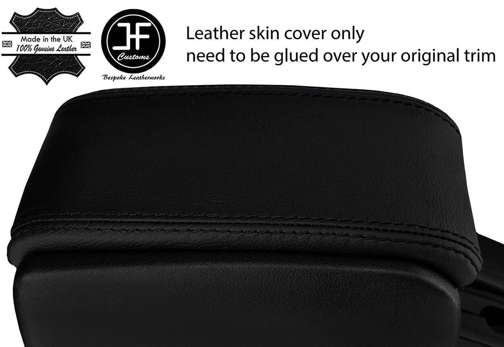 BLACK STITCH ARMREST LID REAL LEATHER COVER FITS GREAT WALL STEED 2006-2017
