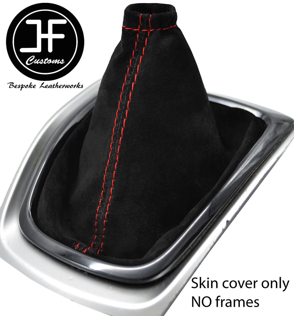 RED STITCH SUEDE MANUAL GEAR GAITER FITS NISSAN X TRAIL T32 2014-2019 CUSTOM NEW
