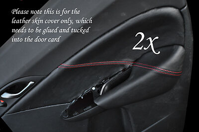 RED STITCHING FITS HONDA CIVIC 2006-2012 2X REAR DOOR CARD TRIM LEATHER COVERS