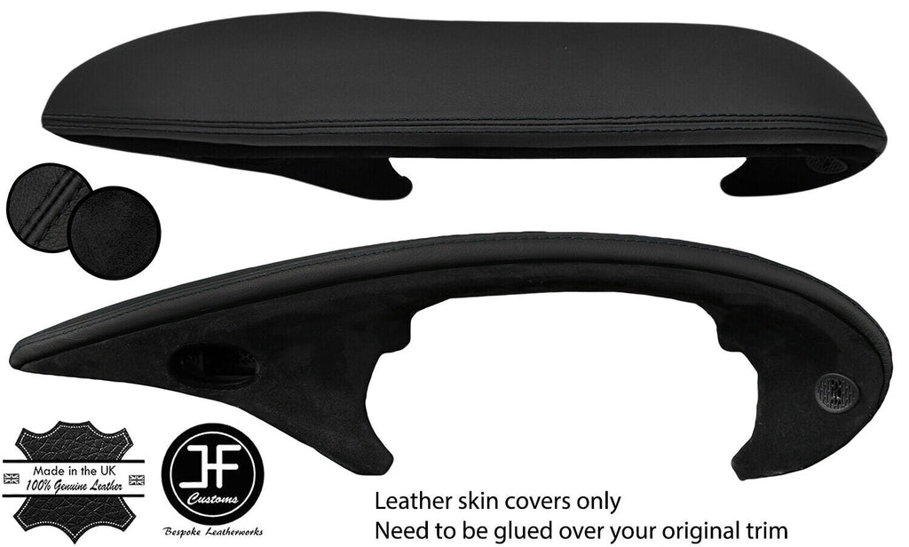 BLACK STITCH LEATHER+SUEDE DASH SPEEDO INSTRUMENT COVER FOR PORSCHE BOXSTER 986