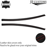 DARK RED STITCH 2X FRONT LEATHER DOOR CARD TRIM STRIP COVERS FITS BMW E92