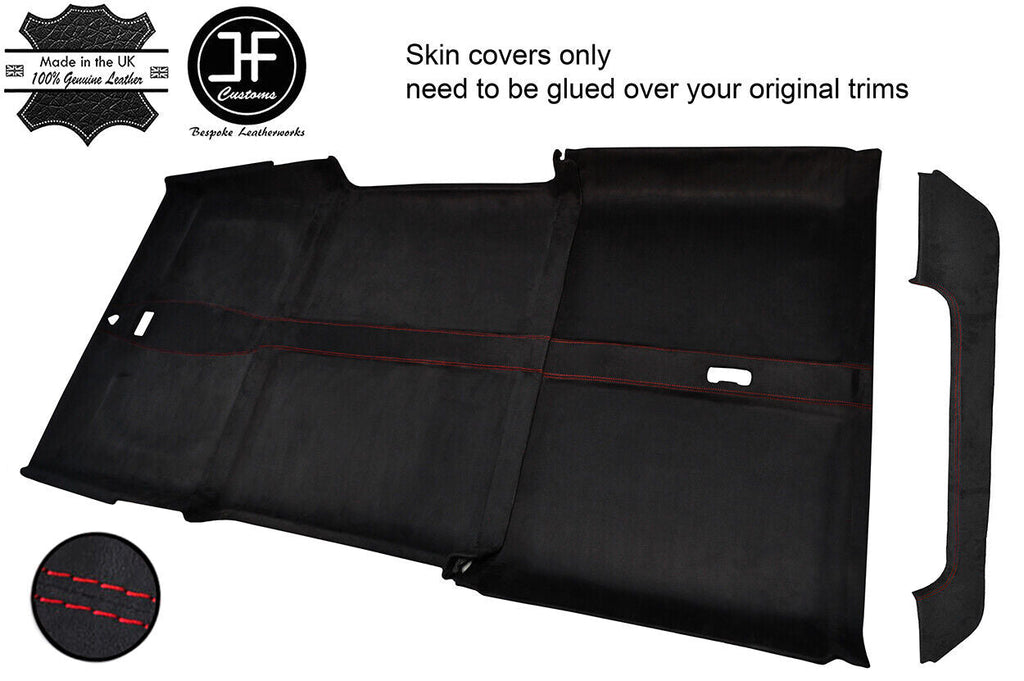 RED ST 4 PIECE ROOF HEADLINING LUXE SUEDE COVER FOR LAND ROVER DEFENDER 110 SW