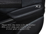 BLACK STITCH 2X FRONT DOOR ARMREST SKIN COVERS FITS HONDA CIVIC SE SE-T EX 12+