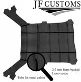 RED STITCH D GREY LUXE SUEDE HEADLINER COVER FOR BMW E30 81-92 COUPE CUSTOM NEW