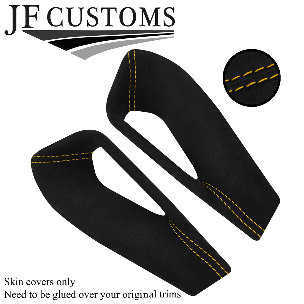 YELLOW STITCH 2X LUXE SUEDE CENTER CONSOLE TRIMS FOR VW GOLF MK5 MK6 2004-2013