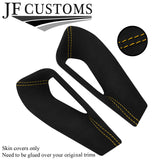 YELLOW STITCH 2X LUXE SUEDE CENTER CONSOLE TRIMS FOR VW GOLF MK5 MK6 2004-2013