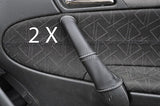 white stitch FITS  MERCEDES C CLASS W203 01-07 2X DOOR HANDLE LEATHER COVERS
