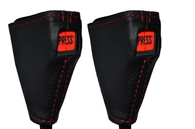 RED STITCHING FITS ALFA ROMEO GTV6 GTV 6 2X SEAT BELT STALK LEATHER COVERS