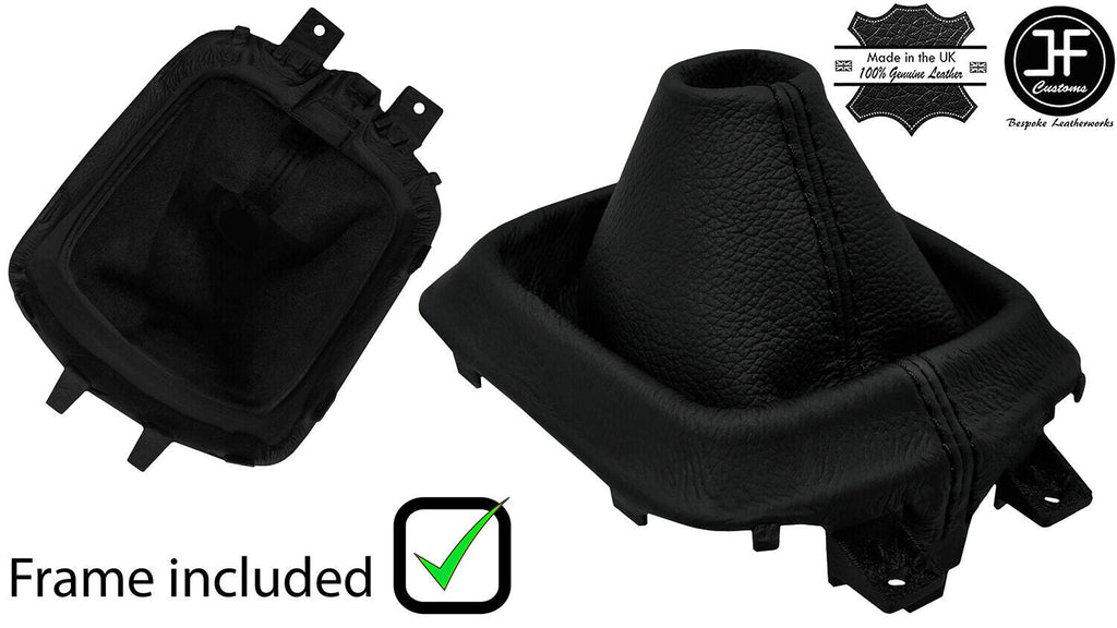 BLACK STITCH LEATHER MANUAL GEAR GAITER +PLASTIC FRAME FOR MAZDA CX5 CX-5 12-16