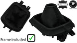 BLACK STITCH LEATHER MANUAL GEAR GAITER +PLASTIC FRAME FOR MAZDA CX5 CX-5 12-16