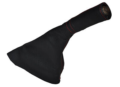 red stitch FITS JENSEN HEALEY 72-75 LEATHER HANDBRAKE GAITER & HANDLE COVER ONLY