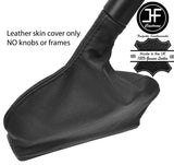 BLACK STITCHING TOP GRAIN LEATHER HANDBRAKE GAITER FOR RENAULT LAGUNA MK3 07-15